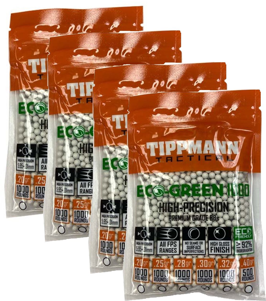 Tippman 0.30 Bio BB 1000rd (4-Pack, 4000rd total) Tippman 0.30 Bio BB 1000rd (4-Pack, 4000rd total)