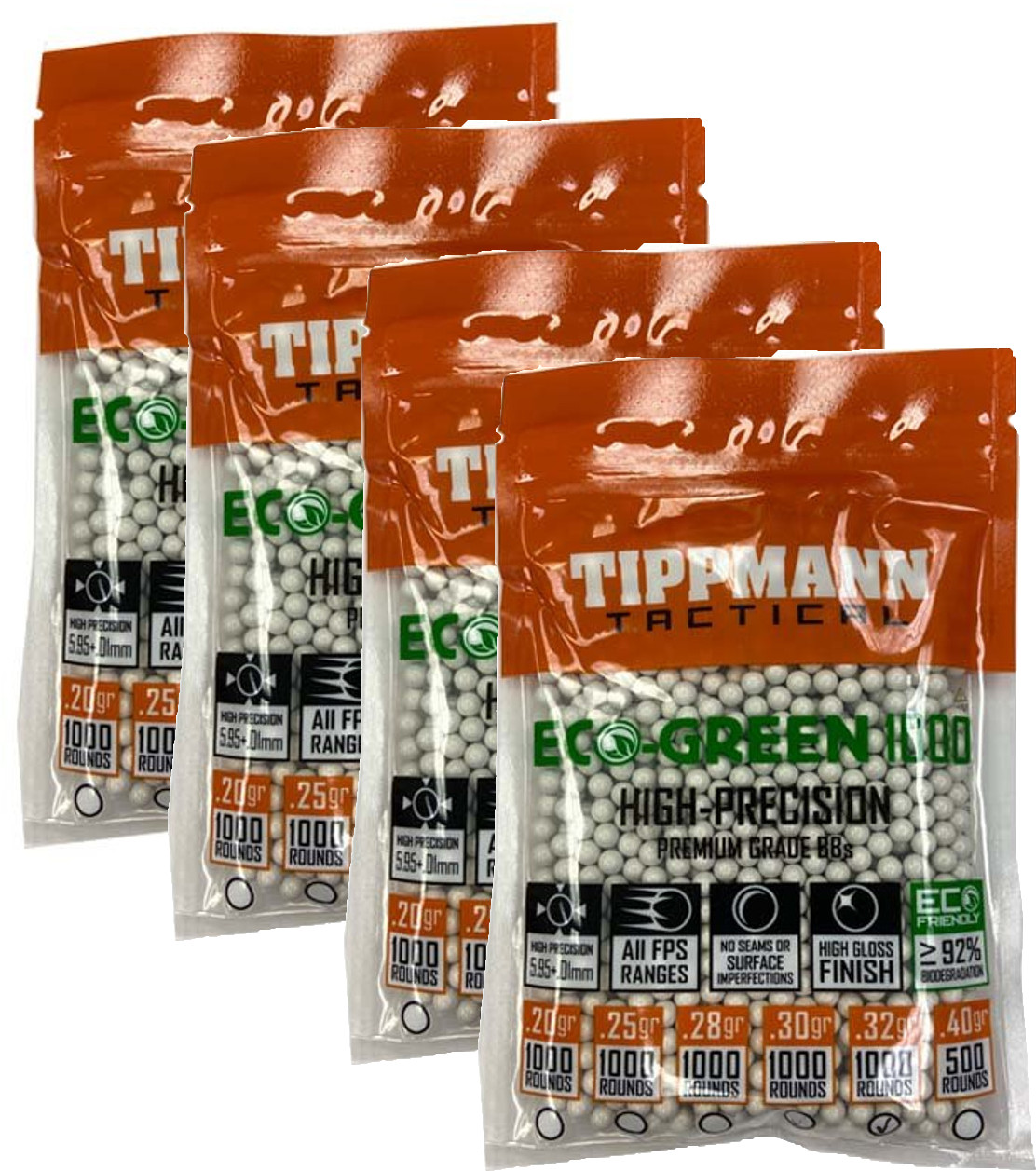 Tippman 0.32 Bio BB 1000rd (4-Pack, 4000rd total) Tippman 0.32 Bio BB 1000rd (4-Pack, 4000rd total)