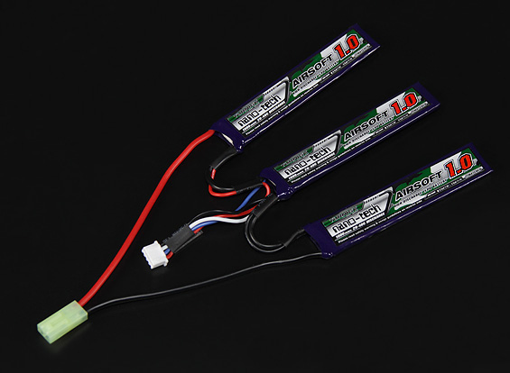 Turnigy Nanotech 11.1v 1000mah 20-40c Split Stick (Mini) Turnigy Nanotech 11.1v 1000mah 20-40c Split Stick (Mini)