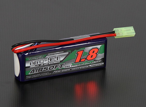 Turnigy Nanotech 11.1v 1800mah 25-50C Brick (Mini) Turnigy Nanotech 11.1v 1800mah 25-50C Brick (Mini)