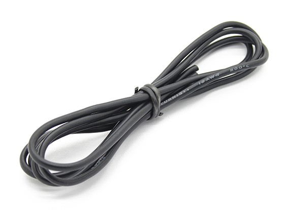 Turnigy 18AWG Silicone Wire (Black, 1m) Turnigy 18AWG Silicone Wire (Black, 1m)
